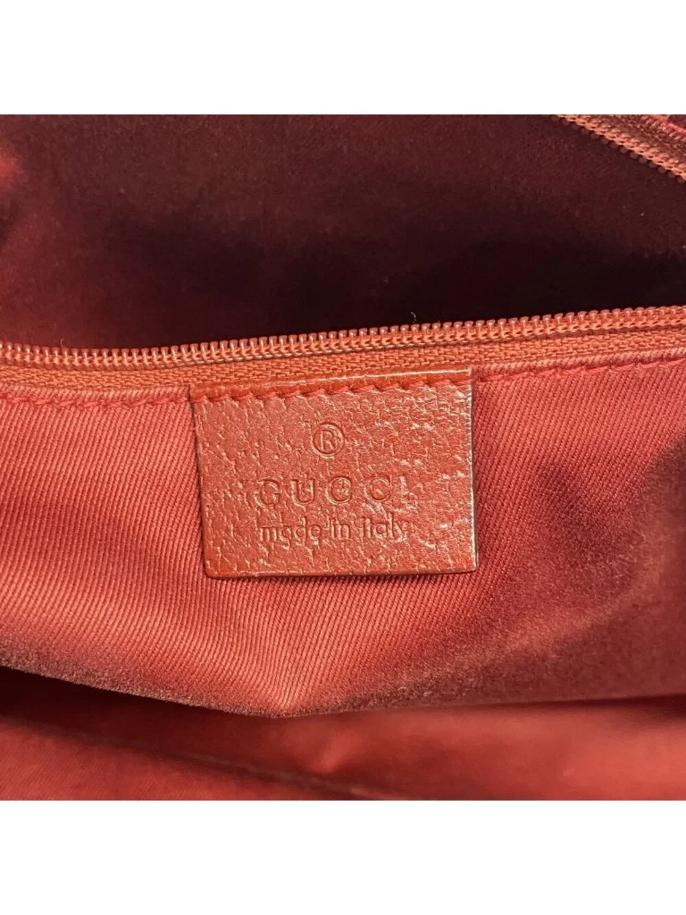 Gucci Tote Bag GG Canvas Red Silver